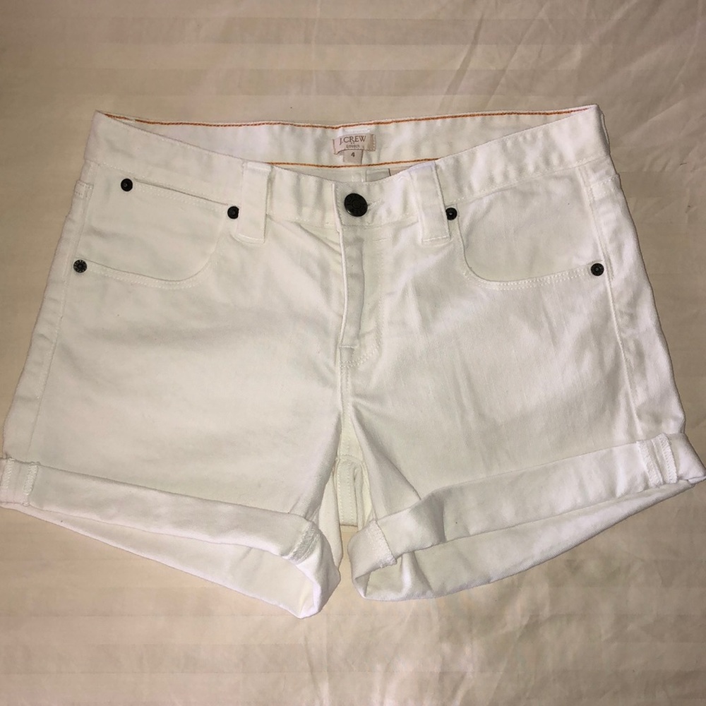 J Crew Stretch White Shorts, Size 4